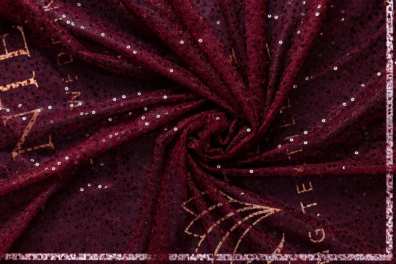 color lace fabric rolled in a circle 321837